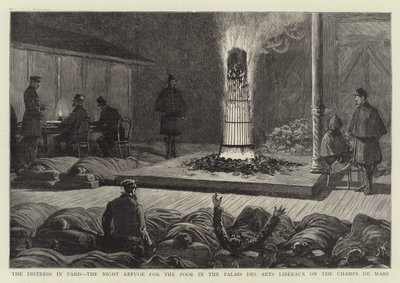 The Distress in Paris, the Night Refuge for the Poor in the Palais des Arts Liberaux on the Champs de Mars by Joseph Nash